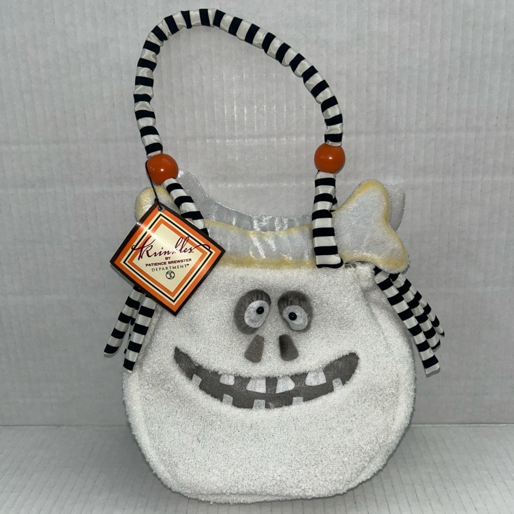 Department 56 Krinkles By Patience Brewster PLUSH PILLOW PURSE Halloween Skull